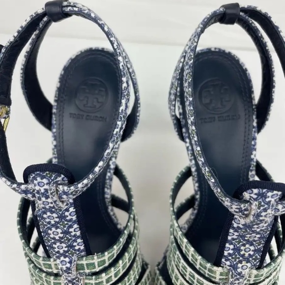 Tory Burch Charlene Printed Sandal, Ressoa Blue - Picture 4 of 10